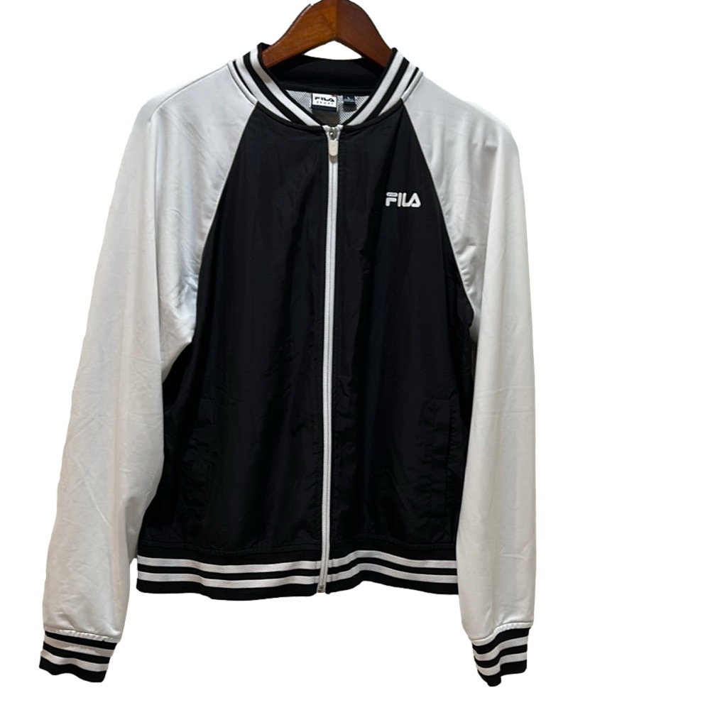 Fila sport Black and White Track Jacket size L GUC.